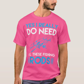 すべておもしろいの魚釣りロッド Tシャツ