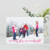 すべておもしろいは穏やかなレインボーホリディフォトカードではない シーズンカード (スタンド正面)