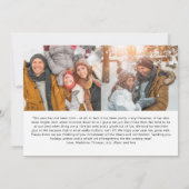 すべておもしろいは穏やかな休日のフォトカードホワイトではない シーズンカード (裏面)