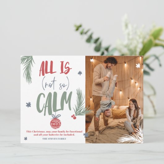 すべておもしろいは、穏やかな写真のクリスマススクリプトではない シーズンカード (スタンド正面)