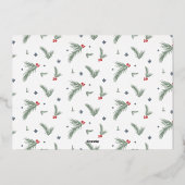 すべておもしろいは、穏やかな写真のクリスマススクリプトではない 箔シーズンカード (裏面)