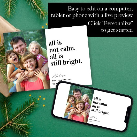 すべておもしろいは、穏やかな写真クリスマスホリデーカードではない シーズンカード