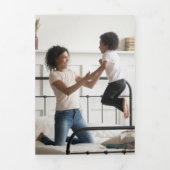 すべておもしろいは、穏やかな緑の幸せな休日ではない 三つ折りクリスマスカード (カバー)