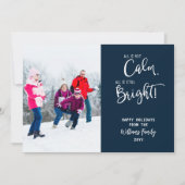 すべておもしろいはCalm 3フォトホリデーカードではない シーズンカード (正面)