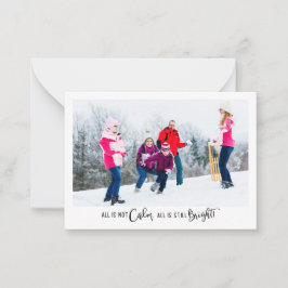 すべておもしろいはCalm Holiday Photo Cardではない ノートカード