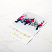 すべておもしろいはCalm Holiday Photo Cardではない 箔シーズンカード (回転した状態)