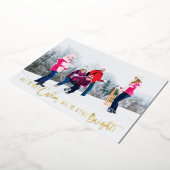 すべておもしろいはCalm Holiday Photo Cardではない 箔シーズンカード (回転した状態)