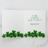 すべてからのアイルランドの誕生日の女の子または人大きいカード カード (内部)