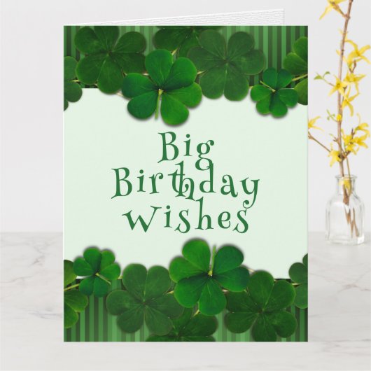 すべてからのアイルランドの誕生日の女の子または人大きいカード カード (黄色い花)