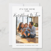 すべてがうまくいく！素朴なファミリー ホリデー カード (正面)