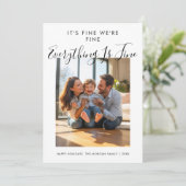 すべてがうまくいく！素朴なファミリー ホリデー カード (スタンド正面)