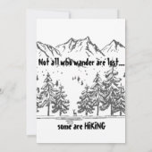 すべてがさまよっているわけではない 迷子にならない楽しいハイキングの名言 ハイカー カード (裏面)