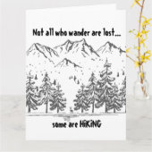 すべてがさまよっているわけではない 迷子にならない楽しいハイキング名言 ハイカー カード (黄色い花)