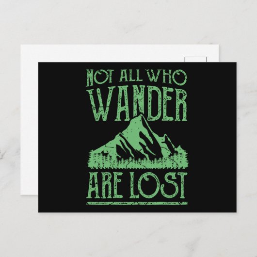 すべてがさまよっているわけではない Funny Hiking ハイカー ポストカード (正面/裏面)