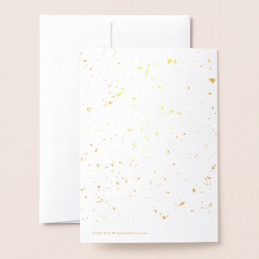 すべてがジャズアップ|ジャズをテーマにした誕生日パーティーB/W 箔カード (裏面封筒付き)