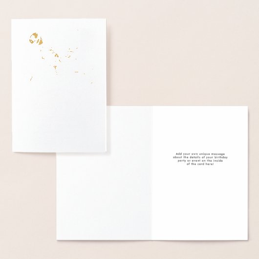 すべてがジャズアップ|ジャズをテーマにした誕生日パーティーB/W 箔カード (ディスプレー)