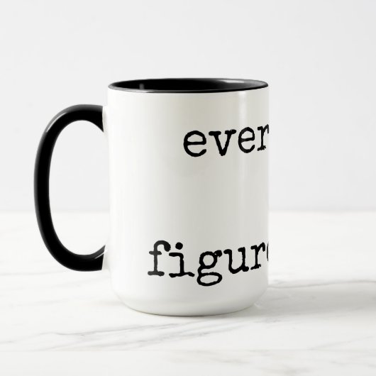 すべてがフィギュア可能、引用文コーヒーマグ マグカップ (左)