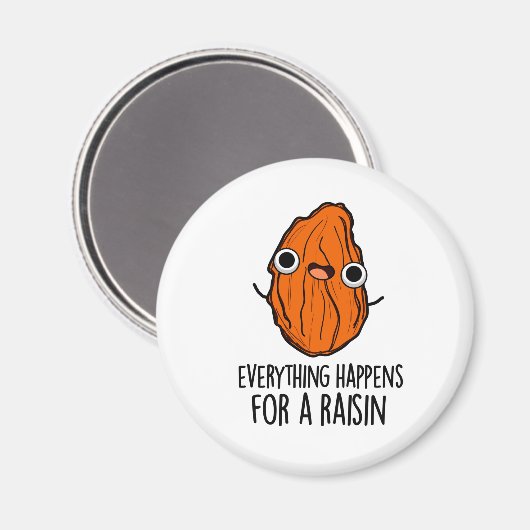 すべてがレーズンの食べ物のパおもしろいンのために起こる マグネット (正面/裏面)