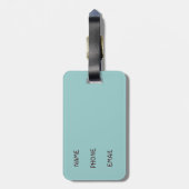 "すべてが入江、月"、シーンカリブの ラゲッジタグ (裏面縦)