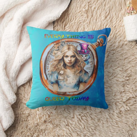 すべてが同性愛者今日 – Alice in Wonderland クッション (ブランケット)