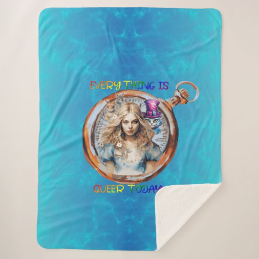 すべてが同性愛者今日 – Alice in Wonderland シェルパブランケット (正面)