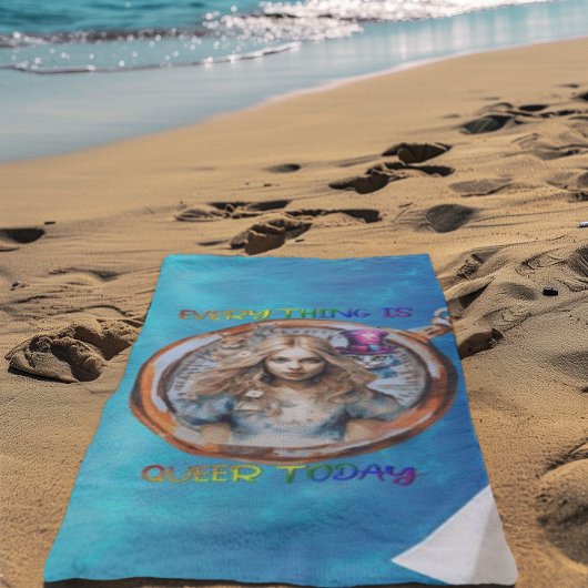 すべてが同性愛者今日 – Alice in Wonderland ビーチタオル