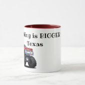 「すべてが大きいテキサス州」 マグカップ (中央)