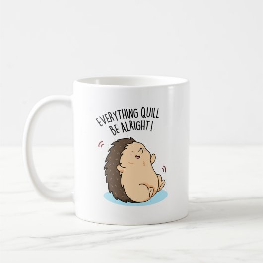 すべてが大丈夫Hedgehogパおもしろいン コーヒーマグカップ (左)