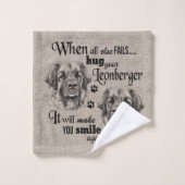 すべてが失敗した時のレオンバーガー引用文 バスタオルセット (ウォッシュタオル)