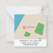 すべてが始まった場所の最新地図 バレンタインデー ノートカード (正面)