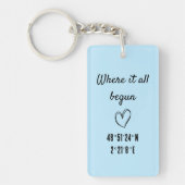 すべてが始まった場所，かわいいカップルの場所の贈り物 キーホルダー (正面)