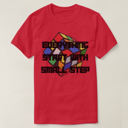 すべてが小さなステップ1から始まる Tシャツ (デザイン正面)