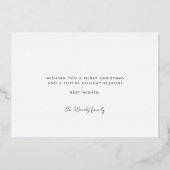 すべてが幸せなモダン写真 箔シーズンカード (裏面)