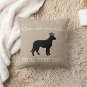 すべてが抱擁を犬のおもしろいなリネンバーラップ失敗する時 クッション (ブランケット)