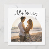 すべてが明るいカップルのクリスマスカードロマンチックなカード シーズンカード (正面)