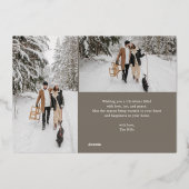 すべてが明るいクリスマスの書道写真数々のである 箔シーズンカード (裏面)