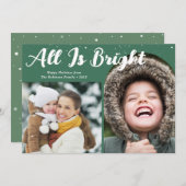 すべてが明るい陽気なクリスマスのホリデーカード シーズンカード (正面/裏面)