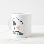 すべてが検疫ビーチおもしろい引用文 コーヒーマグカップ (正面左)