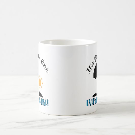 すべてが検疫ビーチおもしろい引用文 コーヒーマグカップ (中央)