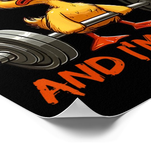 すべてが痛み、私は疲れているおもしろいダックジムのフィチン ポスター (角)