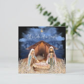 すべてが穏やかであるすべては明るい出生シーンのクリスマス シーズンカード (スタンド正面)