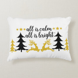 すべてが穏やかである明るいクリスマスの枕 アクセントクッション