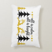 すべてが穏やかである明るいクリスマスの枕 アクセントクッション (裏面(縦))