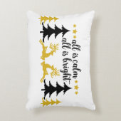 すべてが穏やかである明るいクリスマスの枕 アクセントクッション (正面(垂直))