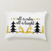 すべてが穏やかである明るいクリスマスの枕 アクセントクッション (裏面)