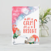 すべてが穏やかである明るいクリスマスの格言 シーズンカード (スタンド正面)