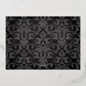 すべてが穏やかで明るいクリスマスフォトのオーバーレイ 箔シーズンカード (裏面)