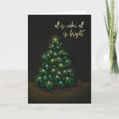 「すべてが穏やかで、すべてが明るい」クリスマスカード サンキューカード (正面)