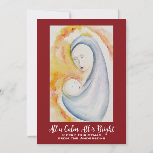 すべてが穏やかで、すべてが明るく、マドンナと子供 シーズンカード (正面)