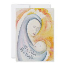 すべてが穏やかで、すべてが明るく、マドンナと子供